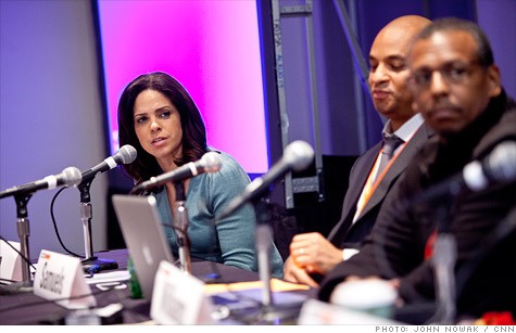 CNN's Soledad O'Brien (left) hosted an SXSW panel discussion on the aftermath with Hank Williams